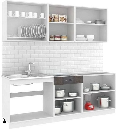 Готовая кухня Кортекс-мебель Корнелия Лира-лайт 2.2м (салатовый/оникс/королевский опал)