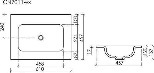 Умывальник Ceramica Nova CN7011wx