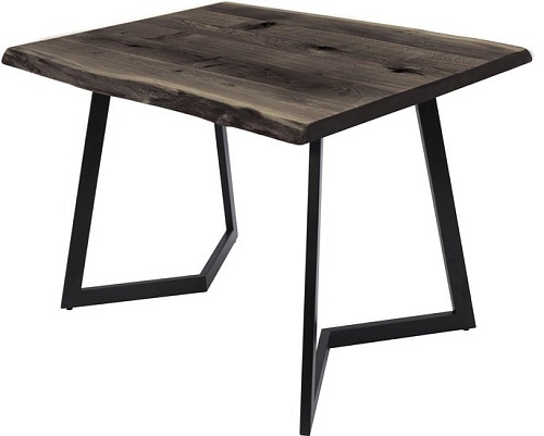 Кухонный стол Buro7 Уиллис 110 (с обзолом и сучками, дуб мореный/черный)