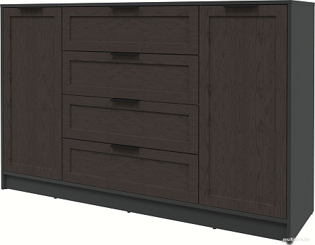 Тумба Интерлиния Концепт Тренд КТ-Т160 (антрацит/дуб английский)