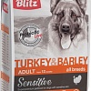 Сухой корм для собак Blitz Sensitive Adult All Breeds Turkey &amp; Barley (с индейкой и ячменем) 2 кг
