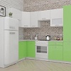 Угловая кухня ВерсоМебель ЭкоЛайт-6 1.2x2.7 правая (белый/яблоко)