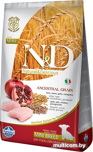 Корм для собак Farmina N&D Low Grain Chicken Pomegranate Puppy mini 7 кг