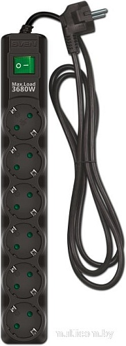 Сетевой фильтр SVEN SF-06E-16 (3 м)