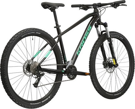 Велосипед Kross Level 1.0 29 XL/20" 2024 (черный/зеленый)
