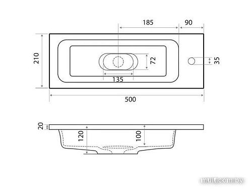 Умывальник Madera Modul 50