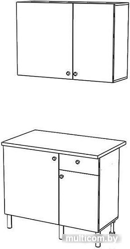 Кухня Горизонт Point 100 (золото/бетон)