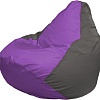 Кресло-мешок Flagman Груша Макси Г2.1-103 (серый темный/сиреневый)
