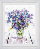 Набор для вышивания Овен Голубые виолы 1006