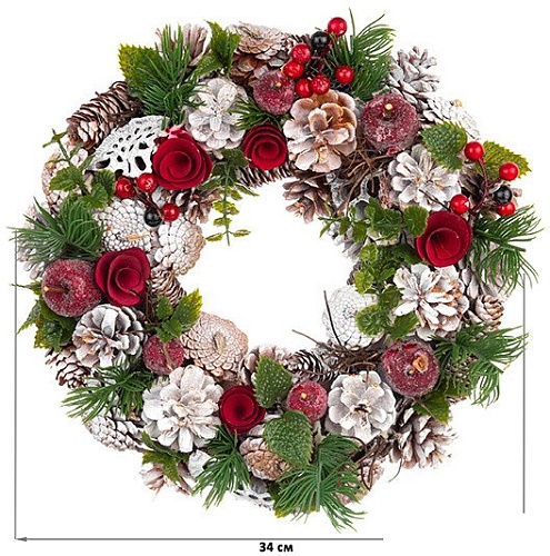 Рождественский венок Elan Gallery Венок Снежная фантазия 450094