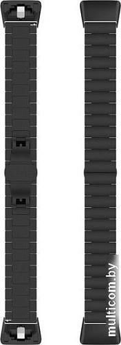 Браслет Rumi Snake металлический блочный для Huawei Band 6 / Honor Band 6 (черный)