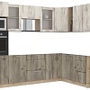 Готовая кухня Интерлиния Мила 1.88x2.8 правая без столешницы (дуб белый/дуб серый)