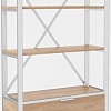 Стеллаж Hype Mebel Стандарт Люкс 50x200 (белый/дуб галифакс натуральный)