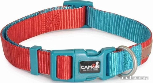 Ошейник Camon DC119/D.02 (красный/бирюзовый)