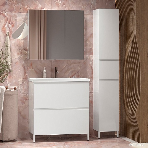 Belux Тумба под умывальник Минск Н 50-02 (1, белый глянцевый)