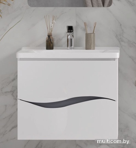 Volna Тумба с умывальником Grey 80.2Y Маринда 80 (подвесная)