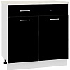 Шкаф напольный Кортекс-мебель Корнелия Мара НШ80р1ш (черный-марсель)