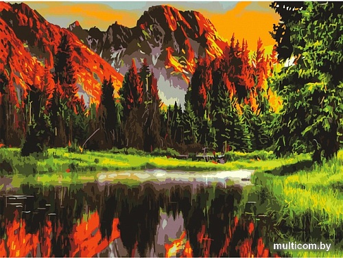 Картина по номерам Остров Сокровищ Горное озеро 662462