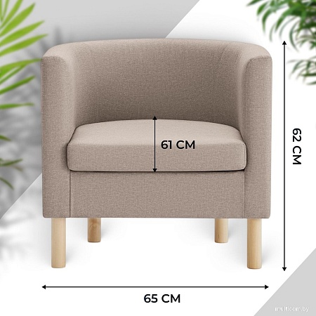 Интерьерное кресло Mio Tesoro Агата 351 (темно-бежевый 1176)