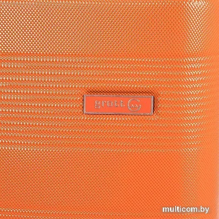 Чемодан-спиннер Grott 321-591/5-25 (оранжевый/коричневый)