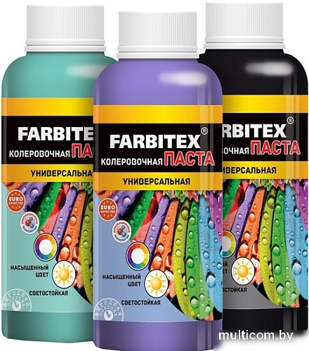 Колеровочная краска Farbitex Паста колеровочная универсальная 0.1 л (бирюза)