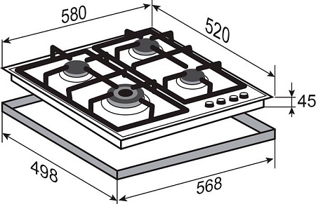 Варочная панель Zigmund & Shtain M 26.6 B