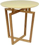 Журнальный столик Мебелик Рилле 440 (бук/бежевый круглый)