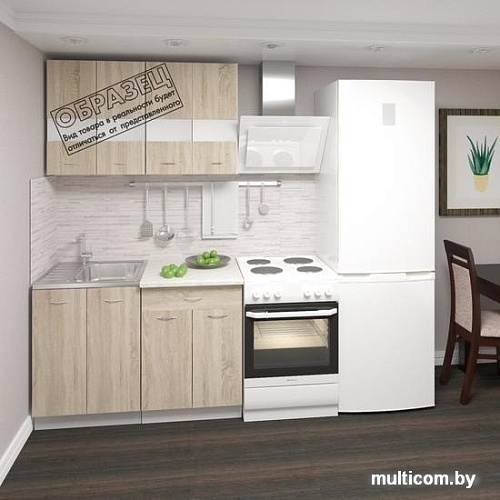 Кухня Кортекс-мебель Корнелия Экстра 1.2м (дуб сонома/венге/королевский опал)