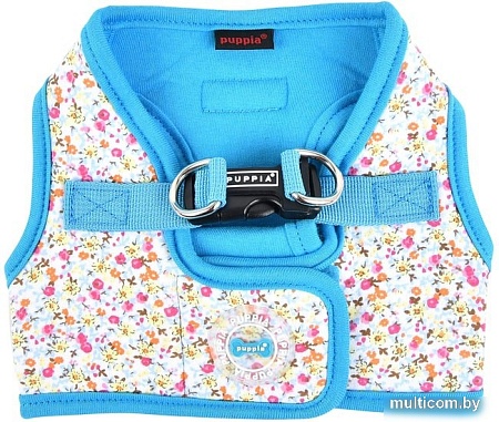 Шлейка-жилетка Puppia Wildflower PAUA-HB1826-SB-M (голубой)