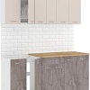 Готовая кухня Кортекс-мебель Корнелия Лира-лайт 1.7м (капучино/оникс/дуб бунратти)