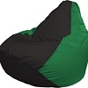 Кресло-мешок Flagman Груша Макси Г2.1-397 (чёрный/зелёный)