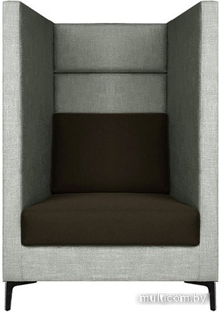 Интерьерное кресло Brioli Дирк (рогожка, J20 серый/J5 коричневый)