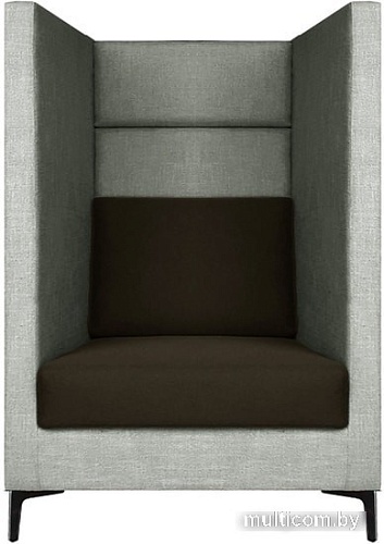 Интерьерное кресло Brioli Дирк (рогожка, J20 серый/J5 коричневый)