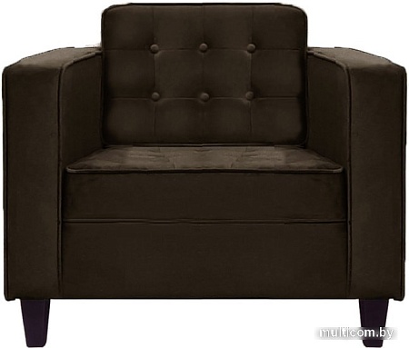 Интерьерное кресло Brioli Вилли (велюр, B74 коричневый/темные ножки)
