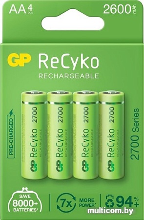 Аккумулятор GP ReCyko AA 2600mAh 4шт.