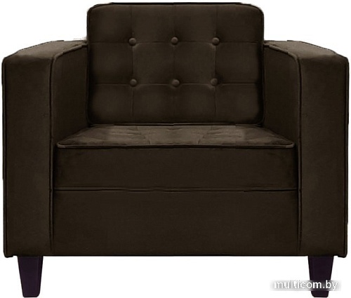 Интерьерное кресло Brioli Вилли (велюр, B74 коричневый/темные ножки)