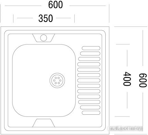 Кухонная мойка Ukinox STD600.600-5C 0R