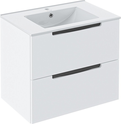 Runo Тумба под умывальник Lina 80 Дублин 80 (подвесная, белый)