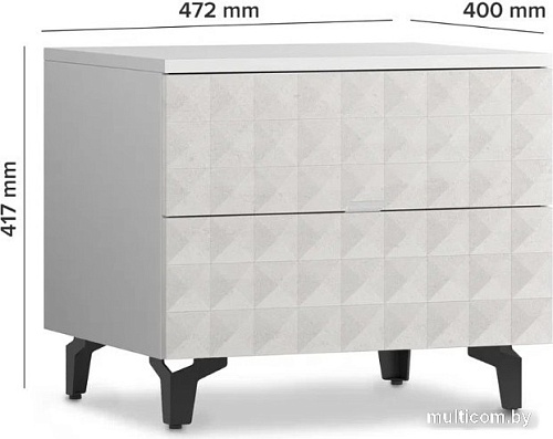 Консольный стол Shtabe Simple 7003 эко (травертин/белый/черный)