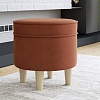 Пуфик Нижегородмебель Лора ТП 332 (ультра терра кирпичный)