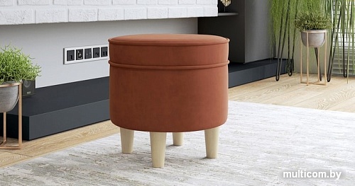 Пуфик Нижегородмебель Лора ТП 332 (ультра терра кирпичный)