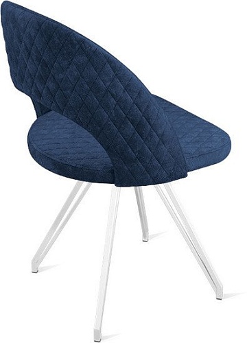 Стул Трия Гэтсби К4 (белый матовый/велюр Confetti Silver)