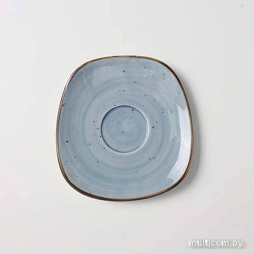 Чашка с блюдцем AksHome Vital (220мл, синий)