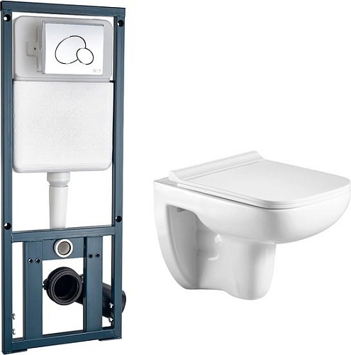 Унитаз WeltWasser Kehlbach 004 GL-WT + Marberg 410 RD (белый глянец/хром)