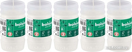 Набор свечей Bolsius Ритуальные масляные Copmo rc2 rspo mb 2 дня горения (белый)