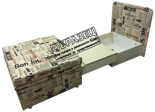 Кресло-кровать Асмана Ника 0.8 (буквы бежевые спинка ткань)