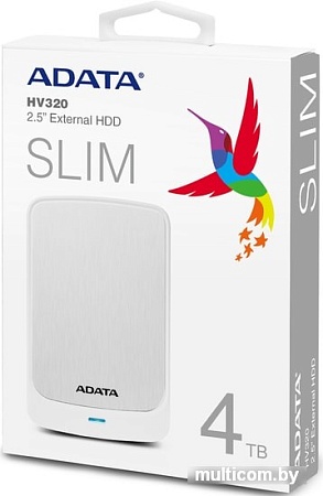 Внешний накопитель A-Data HV320 AHV320-4TU31-CWH 4TB (белый)