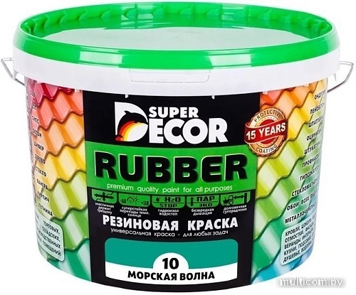 Краска Super Decor Резиновая 6 кг (№20 Фисташка)