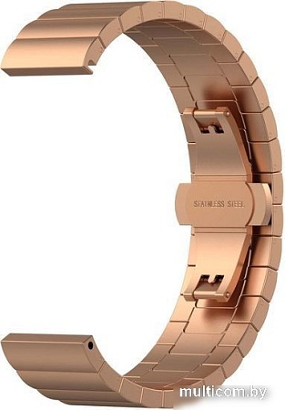 Браслет Rumi Snake металлический блочный 22 мм (красное золото)