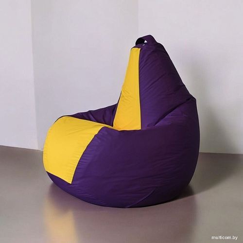 Кресло-мешок Mio Tesoro Груша Kombo XXL GF-130x85-FZH (фиолетовый/желтый)